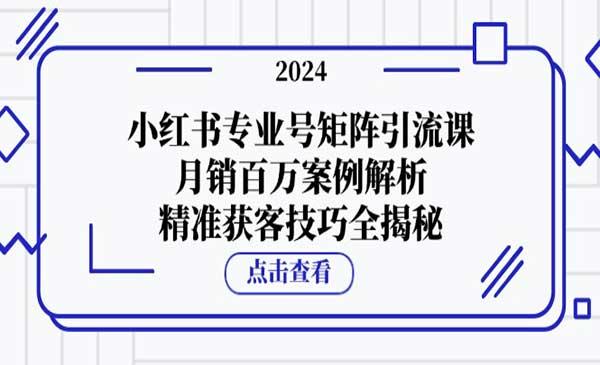 小红书专业号矩阵引流[吾爱首发]