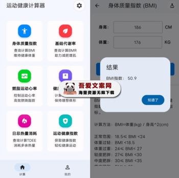 安卓运动健康计算器_V1.1.9 纯净版-[吾爱首发]