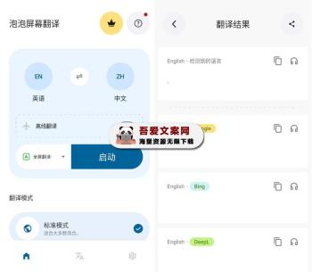 安卓泡泡屏幕翻译APP_V4.3.0 专业版-[吾爱首发]