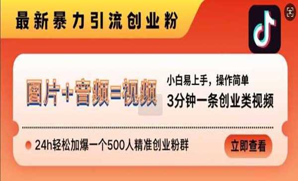 抖音暴力引流创业粉[吾爱首发]