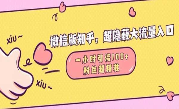微信超隐蔽流量入口[吾爱首发]