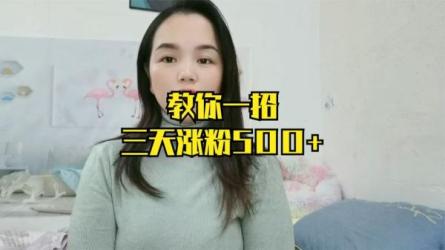 【视频教程】三天涨够五百粉-课程-网盘资源分享