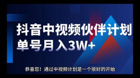 [文]中视频教程 单号月入30000的中视频项目（价值6980）