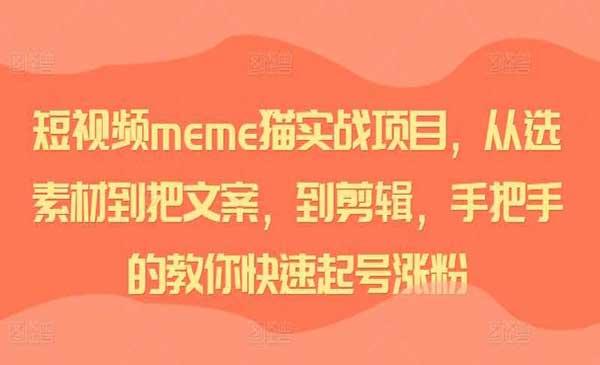短视频meme猫实战[吾爱首发]