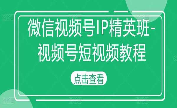 微信视频号IP精英班[吾爱首发]