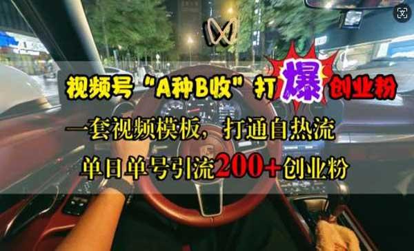 视频号打爆创业粉[吾爱首发]
