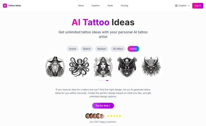 Tattoo Ideas AI纹身生成器[吾爱神器]