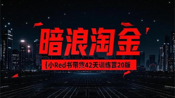 暗浪淘金，小红书特训营[原创]