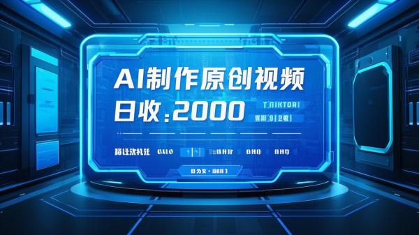 [原创]55 新型蓝海赛道，AI全自动制作，100%原创视频，小白轻松上手，单日收益2000[吾爱独家]