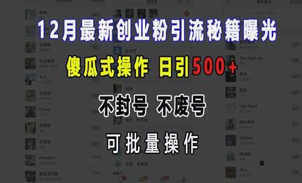 创业粉引流秘籍[吾爱首发]