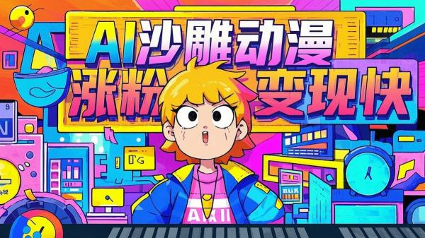 [原创]AI生成沙雕动漫，一条视频涨粉一千以上，小白可操作，单日变现500+[吾爱独家]