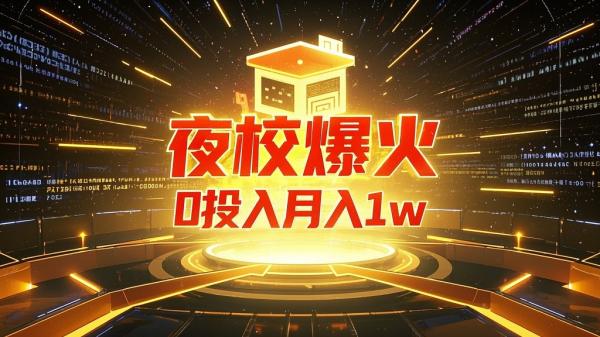 [原创]全网首发爆火夜校，0投入，当日变现，小白轻松月入1w+【揭秘】[吾爱独家]