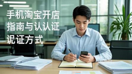[原创]如何在手机淘宝开店？淘宝开店的认证方式