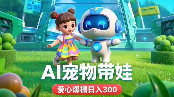 [原创]AI宠物带娃这款视频让人爱心爆棚日入300[吾爱独家]