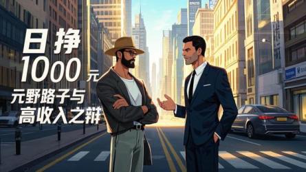[原创]一天挣1000元的野路子是什么？一天赚1000算高收入吗？
