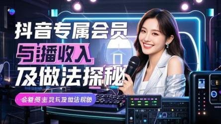 [原创]抖音专属会员主播有收入吗？怎么做？