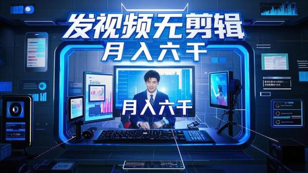 [原创]天花几分钟发视频无需剪辑动手不动脑无成本傻瓜式操作轻松月入6000[吾爱独家]