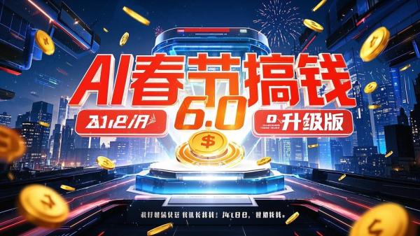 [原创]AI春节搞钱6.0升级版新年壁纸动态图AI一键制作批量出内容月挣米1W[吾爱独家]