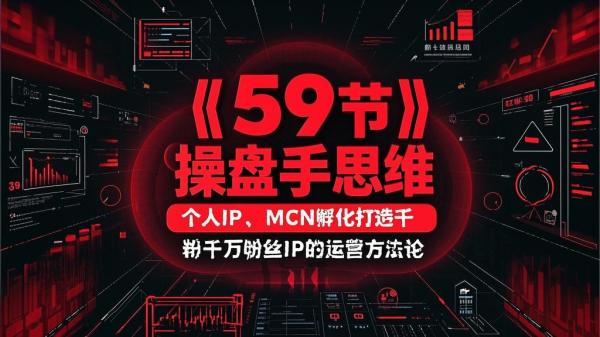59 节秘籍，造千万粉丝 IP。[原创]