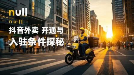 [原创]怎么开通抖音外卖？抖音外卖入驻条件是什么？