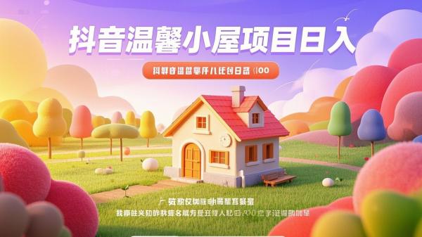 [原创]抖音爆火温馨小屋项目，仅靠一张图片日入300，附保姆级教程[吾爱独家]