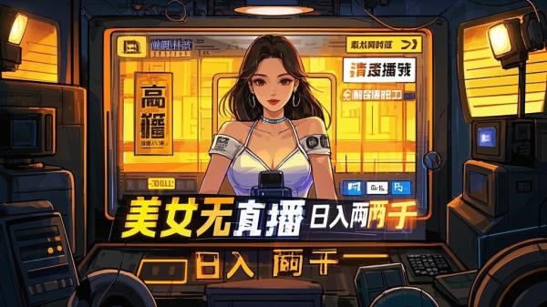 [原创]高质量美女无人直播搭配最新防封技术 又能24小时轮转 日入2000[吾爱独家]