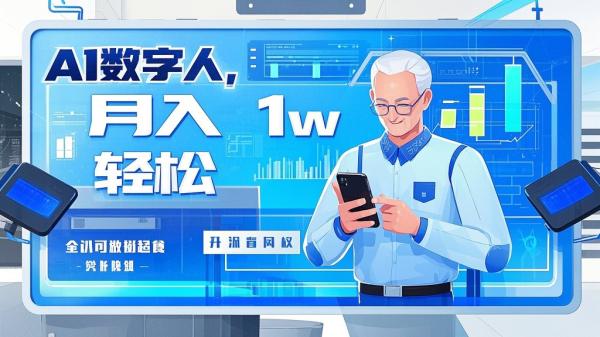 [原创]AI数字人老人言，一部手机轻松搞定，7个作品涨粉6万，轻松月入1w[吾爱独家]