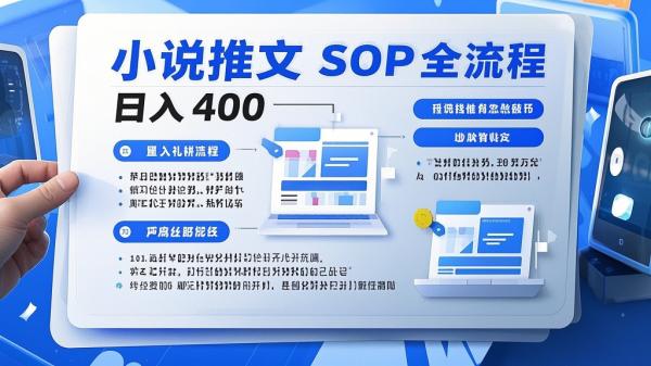 [原创]最新小说推文SOP全流程，从0~1保姆级教程，不用出镜不用拍视频，一天400+[吾爱独家]