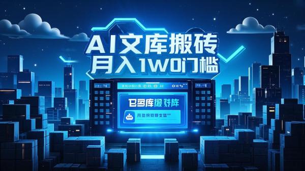 [原创]AI百度文库搬砖项目0门槛无脑操作被动月入1W[吾爱独家]