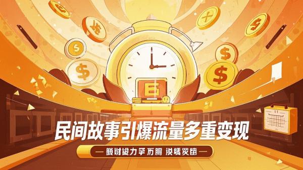 [原创]24每天三小时，日入900+，用民间故事引爆流量，多重变现（超多素材+剪辑技法）