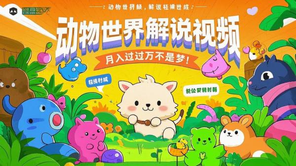 动物世界解说视频，轻松赚分成，月入过万不是梦！[原创]