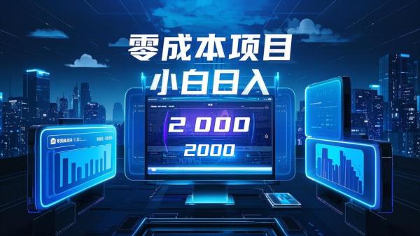 [原创]0成本高收益蓝海项目，全网第一方法。一分钟一条视频，年底最热项目，小白轻松日入2000[吾爱独家]