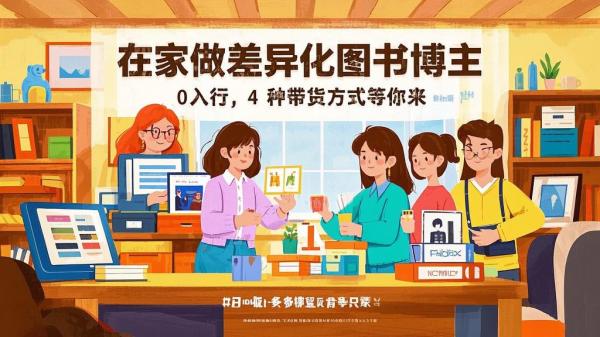 在家做差异化图书博主，0 到 1 入行，4 种带货方式等你来。[原创]