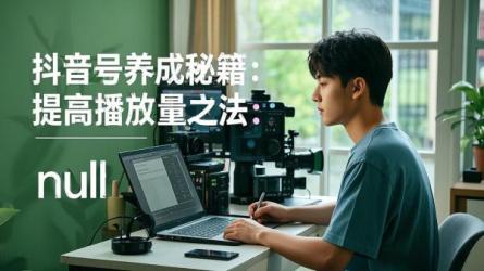 [原创]如何养抖音号提高播放量？怎么养？