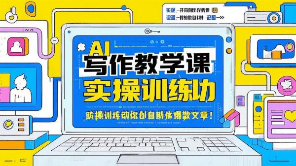 AI 写作教学课，实操训练助你创自媒体爆款文章！[原创]