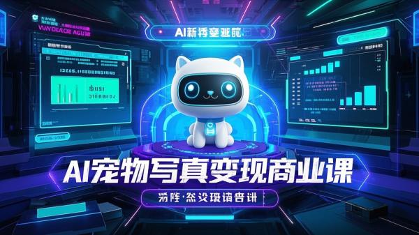 [原创]AI宠物写真变现商业课，全网爆火的AI宠物肖像定制项目，月入几个[吾爱独家]