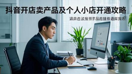 [原创]抖音怎么开店卖自己的产品？个人小店如何开通？