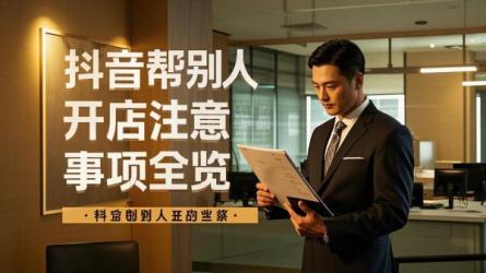 [原创]抖音怎么帮别人开店？要注意什么？