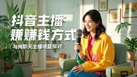 [原创]抖音主播靠什么赚钱？纯聊天主播可以赚钱吗？