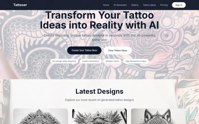 Tattooer  AI纹身设计[吾爱神器]