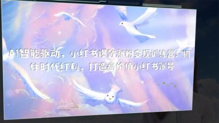 小红书爆款涨粉营（广告变现方向），教你打造小红书博...-课程-网盘资源分享