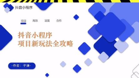 抖音小程序专业变现课，小程序各类玩法运营技巧变现-课程-网盘资源分享