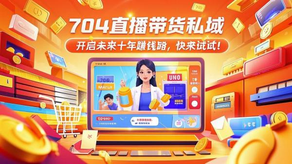 704直播带货私域，开启未来十年赚钱路，快来试试！[原创]
