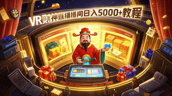 [原创]VR财神抖音直播间，日入5000+，礼物收到手软，落地保姆级教程