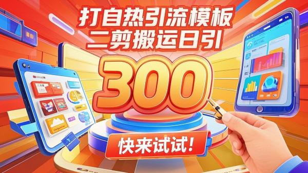 打自热引流模板，二剪搬运日引 300，快来试试！[原创]