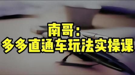 多多直通车玩法实操课（南哥）-课程-网盘资源分享