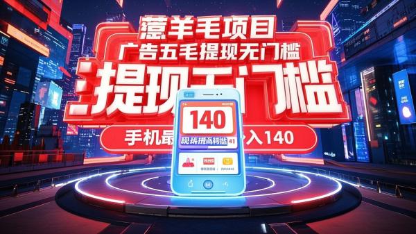 [原创]薅羊毛小项目，亲测一个广告5毛钱，提现无门槛！一块手机最高收入140！[吾爱独家]