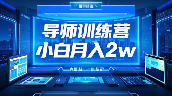 [原创]《导师训练营》互联网项目的天花板，小白月入2w[吾爱独家]