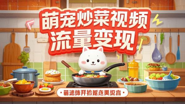 [原创]萌宠炒菜视频，爆款视频流量暴涨，单日变现1k[吾爱独家]
