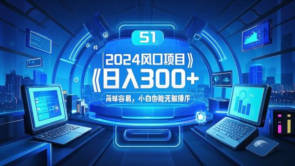 [原创]51 2024风口项目，日入3000+，简单容易，小白也能无脑操作[吾爱独家]